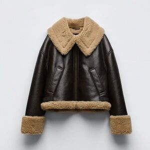 Zara Brown Shearling Jacket